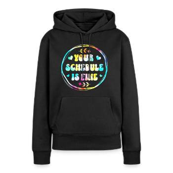 Conseil Scolaire Tie Dye Conseiller Scolaire - Sweat à capuche Premium bio Femme - noir - Devant - Julia (174cm)