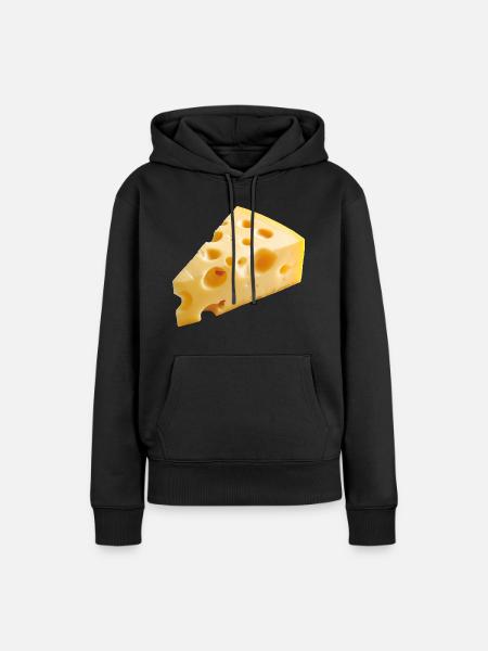 Käse - Frauen Premium Bio Hoodie - Schwarz