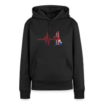 Mein Herz schlägt für Großbritannien - Heimatland - Frauen Premium Bio Hoodie - Schwarz - Vorne - Julia (174cm)