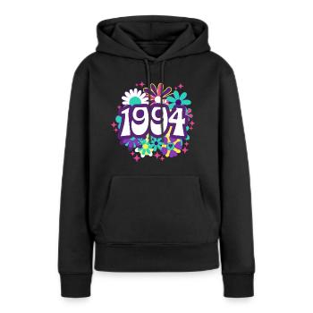 Retro Groovy Jahr 1994 Frau 30 Jahre Jubiläum - Frauen Premium Bio Hoodie - Schwarz - Vorne - Julia (174cm)