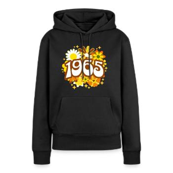 Retro Groovy Jahr 1965 Frauen 60 Jahre alt Geburtstag - Frauen Premium Bio Hoodie - Schwarz - Vorne - Julia (174cm)