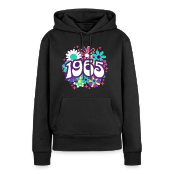 Retro Groovy Jahr 1965 Frauen 60 Jahre alt Geburtstag - Frauen Premium Bio Hoodie - Schwarz - Vorne - Julia (174cm)