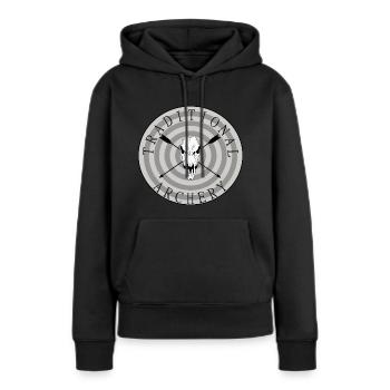 traditionelles Bogenschießen, Bogenschütze, Shirt - Frauen Premium Bio Hoodie - Schwarz - Vorne - Julia (174cm)