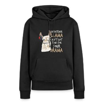 Centre d'appel d'urgence cadeau travailleur d'urgence - Sweat à capuche Premium bio Femme - noir - Devant - Julia (174cm)