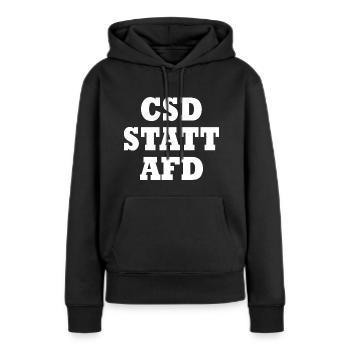 Csd statt afd - Frauen Premium Bio Hoodie - Schwarz - Vorne - Julia (174cm)