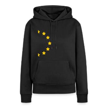 Look partenaire Europe UE - Sweat à capuche Premium bio Femme - noir - Devant - Julia (174cm)