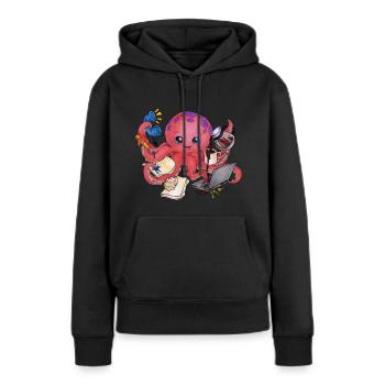 Multitasking Oktopus Lustiger Bürohumor Geschenk - Frauen Premium Bio Hoodie - Schwarz - Vorne - Julia (174cm)