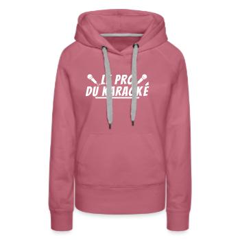 le pro du karaoke. cadeau karaoké - Sweat à capuche Premium bio Femme - mauve - Devant - Isabella (175cm)