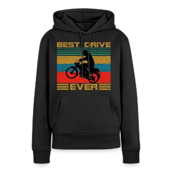 Zweitakter Retro - Frauen Premium Bio Hoodie - Schwarz - Vorne - Julia (174cm)