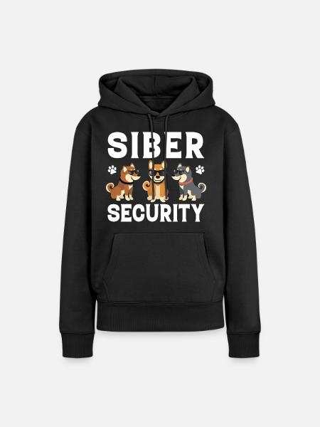 Husky tshirt - Frauen Premium Bio Hoodie - Schwarz