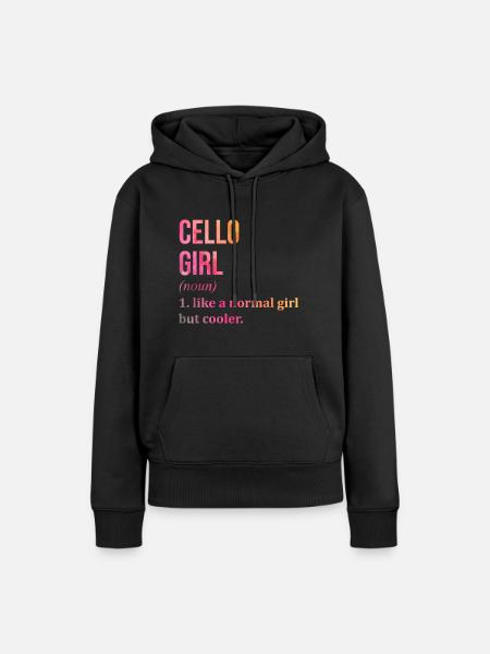 Cello Cello Cello - Frauen Premium Bio Hoodie - Schwarz