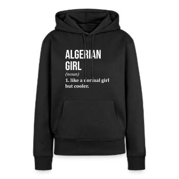 Algerien, Algerien Algerien - Frauen Premium Bio Hoodie - Schwarz - Vorne - Julia (174cm)