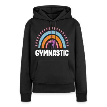 Gymnastik Turnerin Gymnast Gymnastics Mädchen - Frauen Premium Bio Hoodie - Schwarz - Vorne - Julia (174cm)