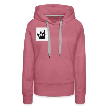 Mimi the Black Cat - Women’s Premium Organic Hoodie - mauve - Front - Isabella (175cm)