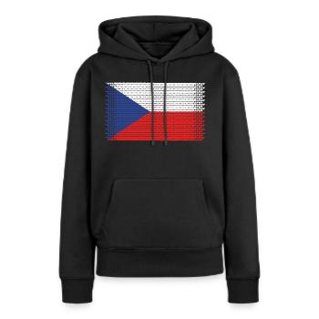 coeur tchèque tchèque prague tchèque praha - Sweat à capuche Premium bio Femme - noir - Devant - Julia (174cm)