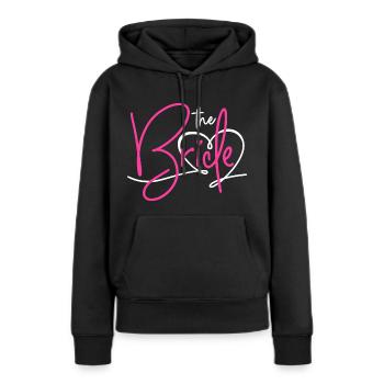 LA MARIÉE - COEUR ENTERREMENT DE VIE DE JEUNE FILLE DE JEUNE FILLE MARIÉE - Sweat à capuche Premium bio Femme - noir - Devant - Julia (174cm)