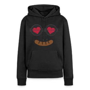 Grillen Grillmaster grillt BBQ-Wurst Holzkohle - Frauen Premium Bio Hoodie - Schwarz - Vorne - Julia (174cm)