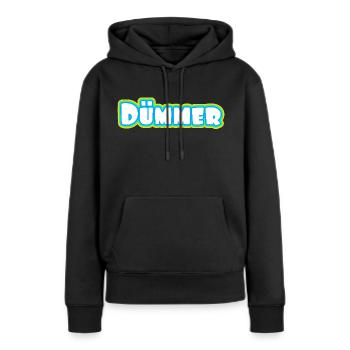 Partnershirt Paarshirt 2 - Dumm und Dümmer - Frauen Premium Bio Hoodie - Schwarz - Vorne - Julia (174cm)