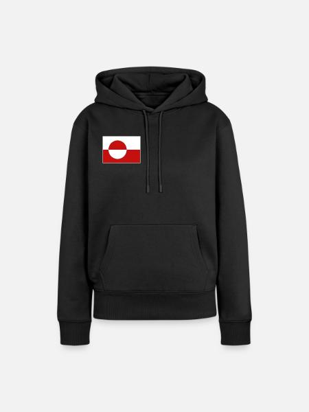 Grönland Flagge - Frauen Premium Bio Hoodie - Schwarz
