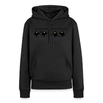 neue Verbindung der Raben - Frauen Premium Bio Hoodie - Schwarz - Vorne - Julia (174cm)