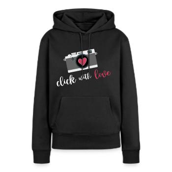 fotograf fotografieren fotokamera spiegelreflex - Frauen Premium Bio Hoodie - Schwarz - Vorne - Julia (174cm)