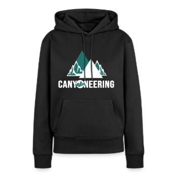 canyoning canyoning montagnes riveraction - Sweat à capuche Premium bio Femme - noir - Devant - Julia (174cm)