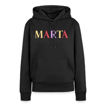 Name Spanierin Marta - Frauen Premium Bio Hoodie - Schwarz - Vorne - Julia (174cm)
