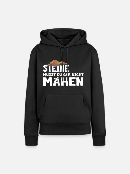 Garten Steingarten Gärtner Gartenarbeit - Frauen Premium Bio Hoodie - Schwarz