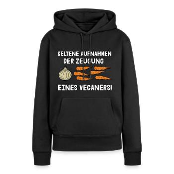 Zeugung eines Veganers - Frauen Premium Bio Hoodie - Schwarz - Vorne - Julia (174cm)
