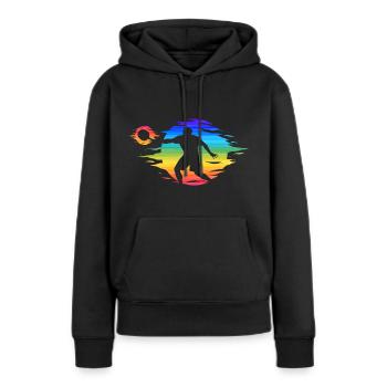 tischtennis schmetterball tischtennisspieler - Frauen Premium Bio Hoodie - Schwarz - Vorne - Julia (174cm)