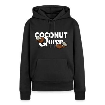Wild Bushcraft Survival Jungel "Coconut-Queen" - Frauen Premium Bio Hoodie - Schwarz - Vorne - Julia (174cm)