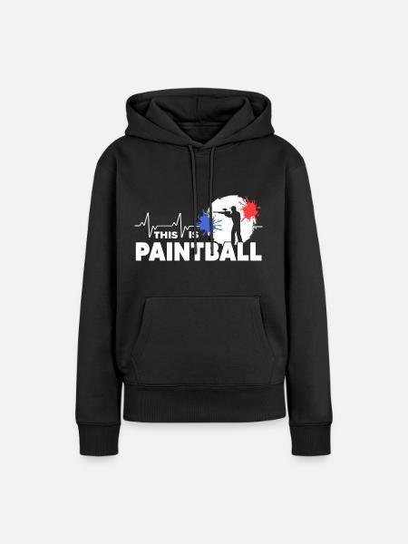 Paintball Gotcha Paintballspieler - Frauen Premium Bio Hoodie - Schwarz