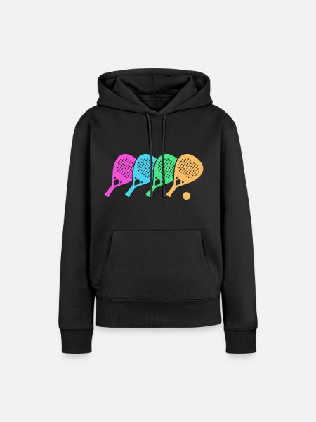 Padel Padel Tennis Padel Ball PADEL TENNIS SUMMER - Women’s Premium Organic Hoodie - black