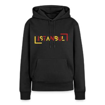 Istanbul Turquie - Sweat à capuche Premium bio Femme - noir - Devant - Julia (174cm)