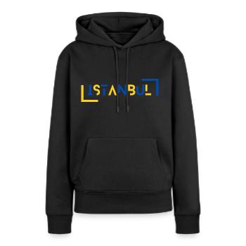 Istanbul Turquie - Sweat à capuche Premium bio Femme - noir - Devant - Julia (174cm)