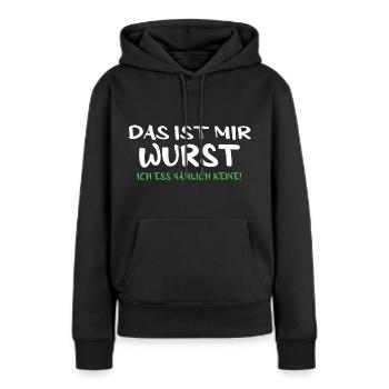 vegetarier bio fleischlos vegetarisch veganlife - Frauen Premium Bio Hoodie - Schwarz - Vorne - Julia (174cm)