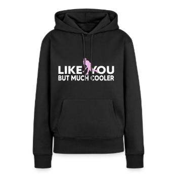 Hockey sur gazon Joueuse de hockey féminin - Sweat à capuche Premium bio Femme - noir - Devant - Julia (174cm)