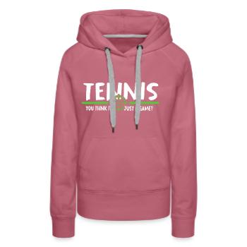 Tennis Matchball Tennismatch Tennisball - Frauen Premium Bio Hoodie - Malve - Vorne - Isabella (175cm)