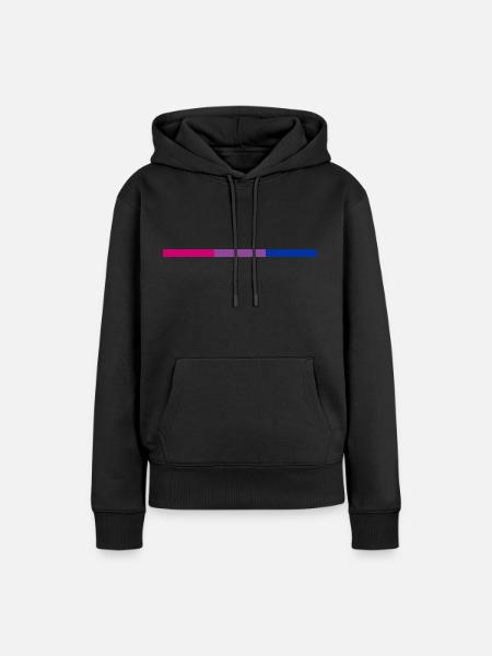 Bisex Pride Swag (subtile) - Frauen Premium Bio Hoodie - Schwarz