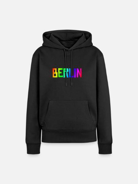 Berlin - Frauen Premium Bio Hoodie - Schwarz