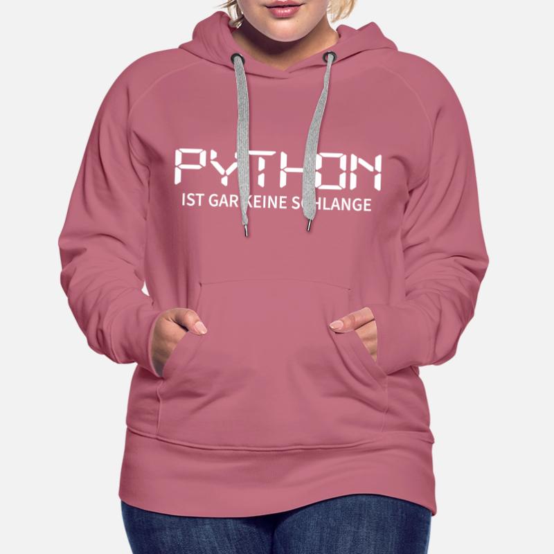 nerd python-coder server download programmieren Frauen Premium Bio Hoodie