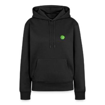 Chou - Sweat à capuche Premium bio Femme - noir - Devant - Julia (174cm)