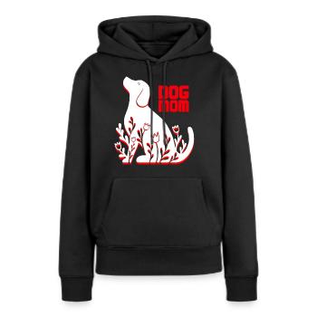 Dog mom - Women’s Premium Organic Hoodie - black - Front - Julia (174cm)