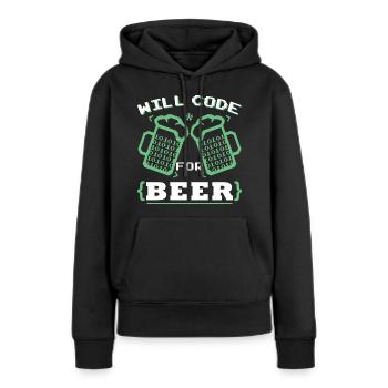 Funny Programming Coder Programmer Coder Coding - Women’s Premium Organic Hoodie - black - Front - Julia (174cm)
