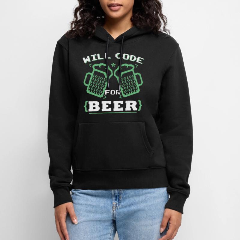 Drôle de programmeur programmeur codeur codage Sweat à capuche Premium bio Femme