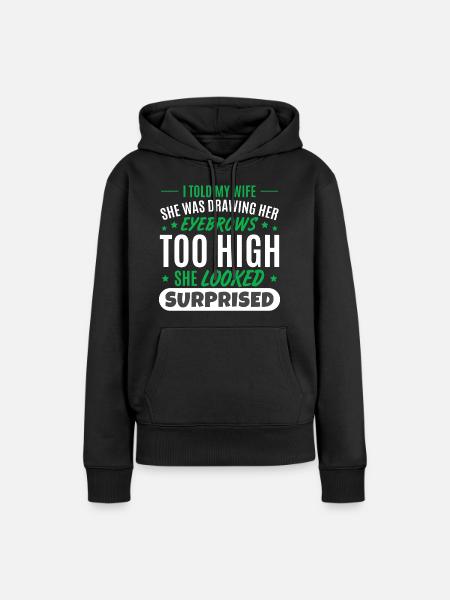 Ehemann Ehefrau Witz Papa Witz - Frauen Premium Bio Hoodie - Schwarz