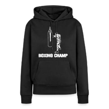 Boxing Champ - Frauen Premium Bio Hoodie - Schwarz - Vorne - Julia (174cm)