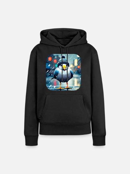 Rain Seagull - Women’s Premium Organic Hoodie - black