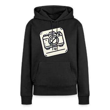 Keine Kamera erlaubt Icon-Design - Frauen Premium Bio Hoodie - Schwarz - Vorne - Julia (174cm)