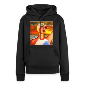 L’avenir est si brillant - Sweat à capuche Premium bio Femme - noir - Devant - Julia (174cm)